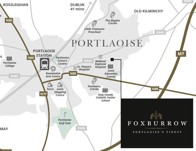 Map location of Portlaoise